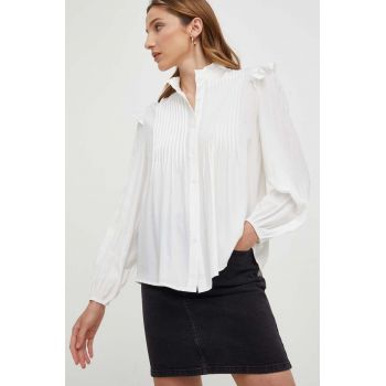 Answear Lab camasa femei, culoarea alb, cu guler stand-up, regular ieftina