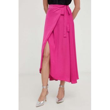 Answear Lab fusta culoarea roz, maxi, drept