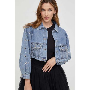 Answear Lab geaca jeans femei, de tranzitie, oversize