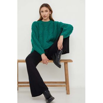 Answear Lab pulover femei, culoarea verde, călduros