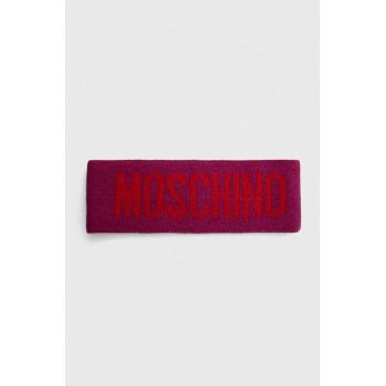 Moschino bentita din lana culoarea violet