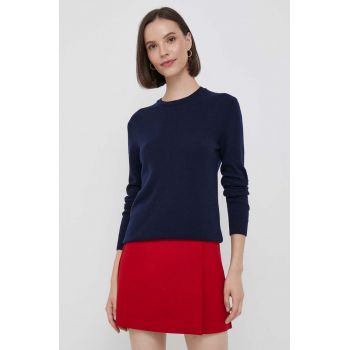 United Colors of Benetton pulover de lana femei, culoarea albastru marin, light ieftin