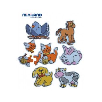 Miniland - Puzzle tematic cu animale 3-5 piese