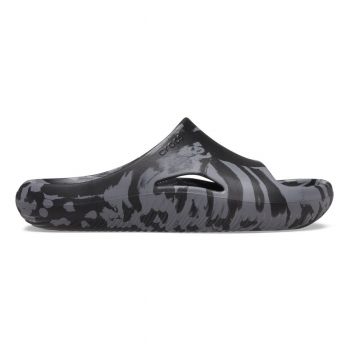 Papuci Crocs Mellow Marbled Slide Negru - Black/Charcoal