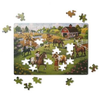 Primul meu puzzle eco din carton Calutii - Melissa & Doug la reducere