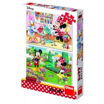 Puzzle 2 in 1 - minnie la treaba (77 piese) ieftin