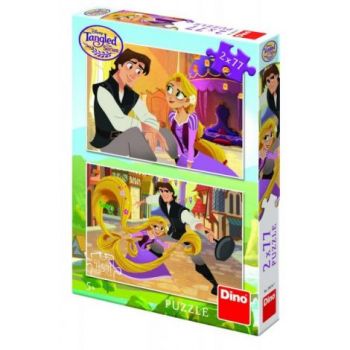 Puzzle 2 in 1 - tangled (77 piese) ieftin