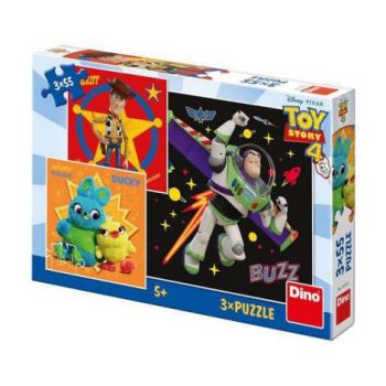 Puzzle 3 in 1 - toy story 4 (55 piese) ieftin