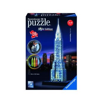 Puzzle 3d cladirea chrysler editie luminoasa 216 piese