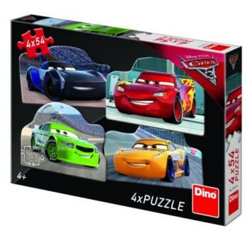 Puzzle 4 in 1 - cars 3 (54 piese) ieftin