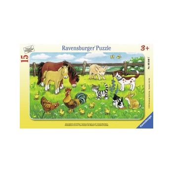 Puzzle animale pe pajiste 15 piese