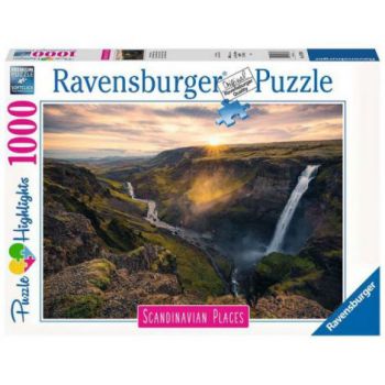 PUZZLE CASCADA HAIFOSS ISLANDA, 1000 PIESE