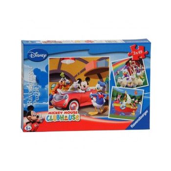 Puzzle clubul mickey mouse 3x49 piese