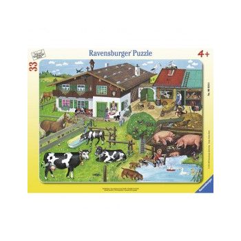Puzzle familii de animale 33 piese