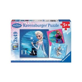 Puzzle frozen elsa anna si olaf 3x49 piese