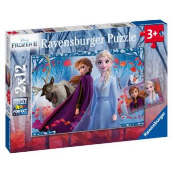 PUZZLE FROZEN II, 2x12 PIESE de firma original