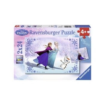 Puzzle frozen surori pentru totdeauna 2x24 piese