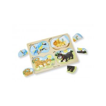 Puzzle lemn 4 in 1 Animale de companie