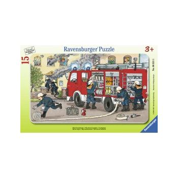 Puzzle masina de pompieri 15 piese