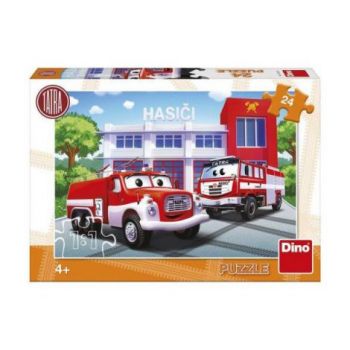 Puzzle - masina de pompieri (24 piese) ieftin