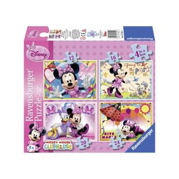 Puzzle minnie mouse 4 buc in cutie 12162024 piese