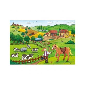 Puzzle munca la ferma 2x12 piese