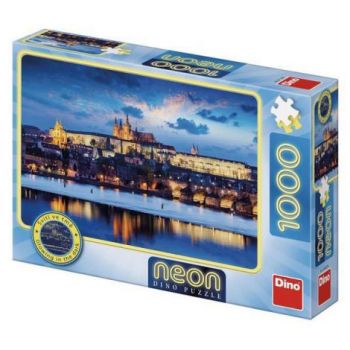 Puzzle neon - castelul praga (1000 piese)