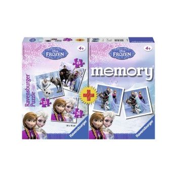 Puzzle si joc memory frozen 3 buc in cutie 253649 piese