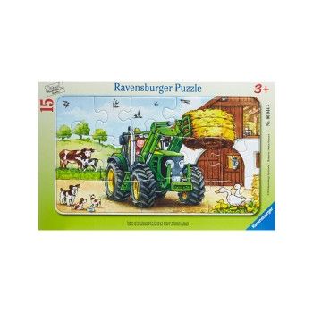 Puzzle tractor la ferma 15 piese