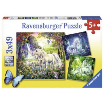 Puzzle Unicorni, 3X49 Piese