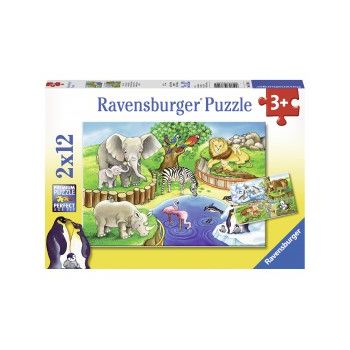 Puzzle zoo 2x12 piese