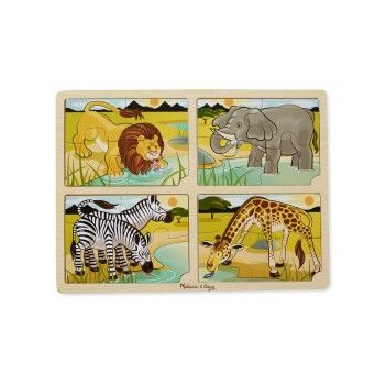 Set 4 puzzle lemn Safari