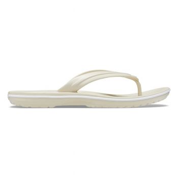 Slapi Crocs Crocband Flip Bej - Bone de firma originali