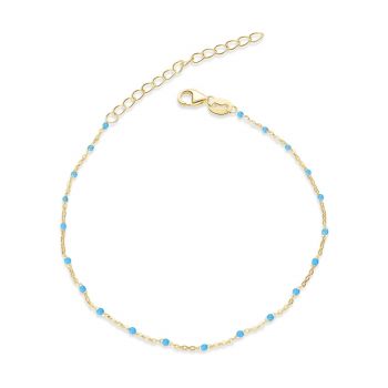 Bratara din argint Golden Blue Beads ieftina