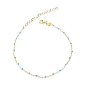 Bratara din argint Golden Blue Beads