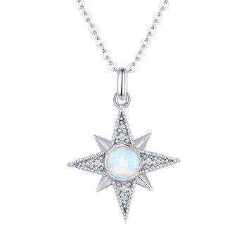 Colier din argint Opal Star and Cristals