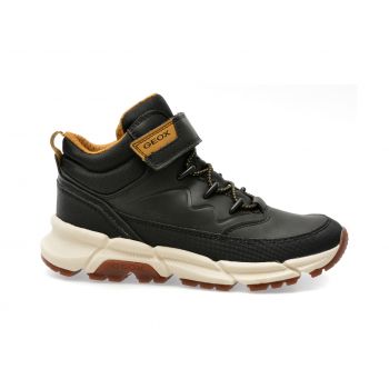 Ghete GEOX negre, J36LCG, din piele ecologica