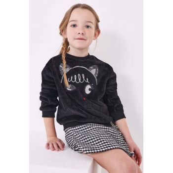 Mayoral bluza copii culoarea negru, cu imprimeu