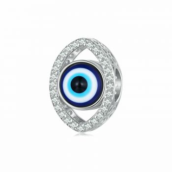 Talisman din argint Big Blue Eye ieftin