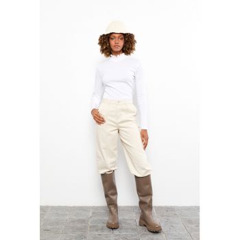 Bluza striata cu guler valurit