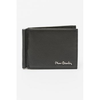 Portofel de piele cu clips pentru bancnote