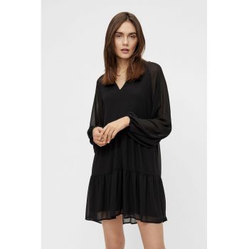 Rochie cu decolteu in V si maneci raglan
