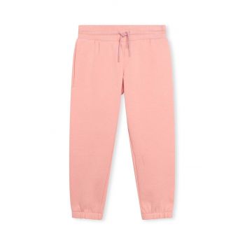 Kenzo Kids pantaloni de trening pentru copii culoarea roz, neted