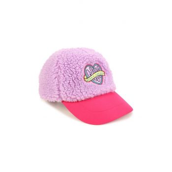Marc Jacobs șapcă de baseball pentru copii culoarea roz, cu imprimeu de firma originala