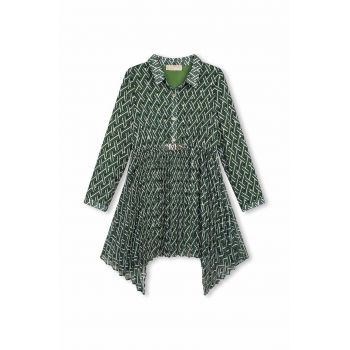 Michael Kors rochie fete culoarea verde, mini, evazati ieftina