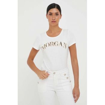 Morgan tricou femei, culoarea bej