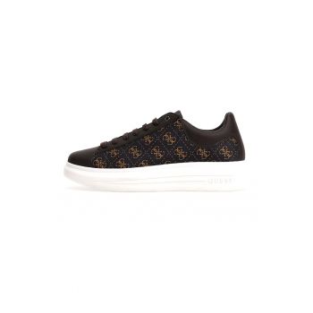 Pantofi sport de piele ecologica cu model logo