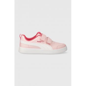Puma sneakers pentru copii Courtflex v2 culoarea roz ieftini