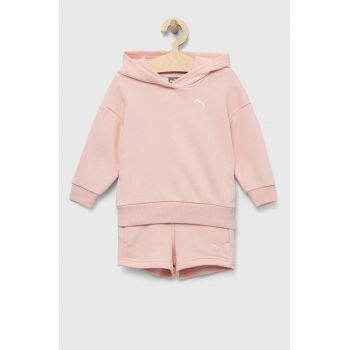 Puma trening copii Loungewear Short Suit G culoarea roz