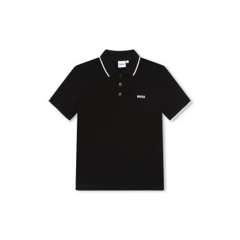 Tricou polo cu imprimeu logo discret